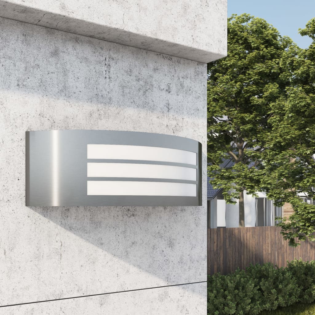 Tuinwandlamp Roestvrij Staal Zilver
