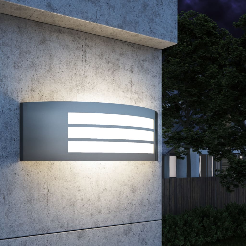 Tuinwandlamp Roestvrij Staal Zilver