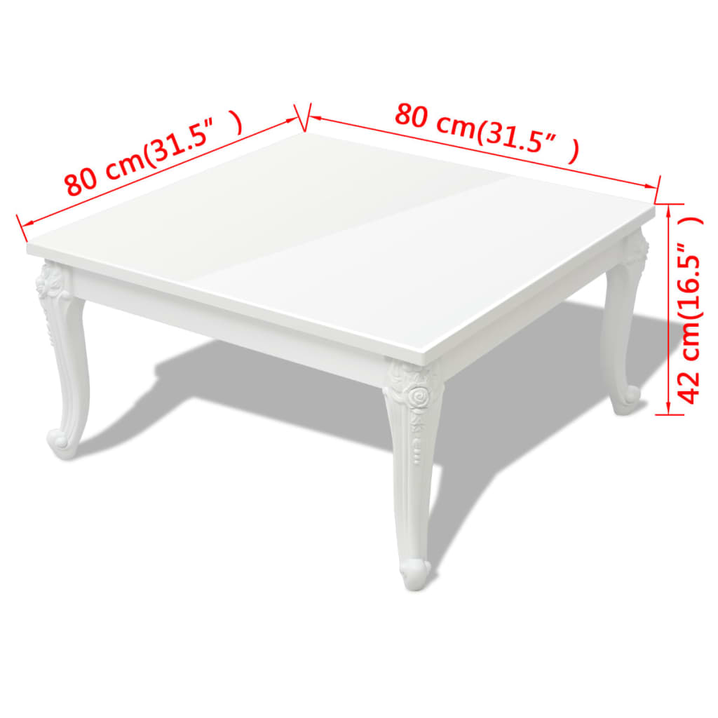 Salontafel Hoogglans Wit
