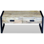 Salontafel Met 2 Lades 100X60X40 Cm Massief Mangohout
