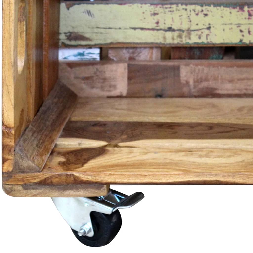 Salontafel 70X70X35 Cm Massief Gerecycled Hout