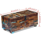 Salontafel Kist 80X40X35 Cm Massief Gerecycled Hout