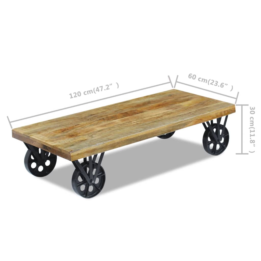 Salontafel 120X60X30 Cm Mangohout