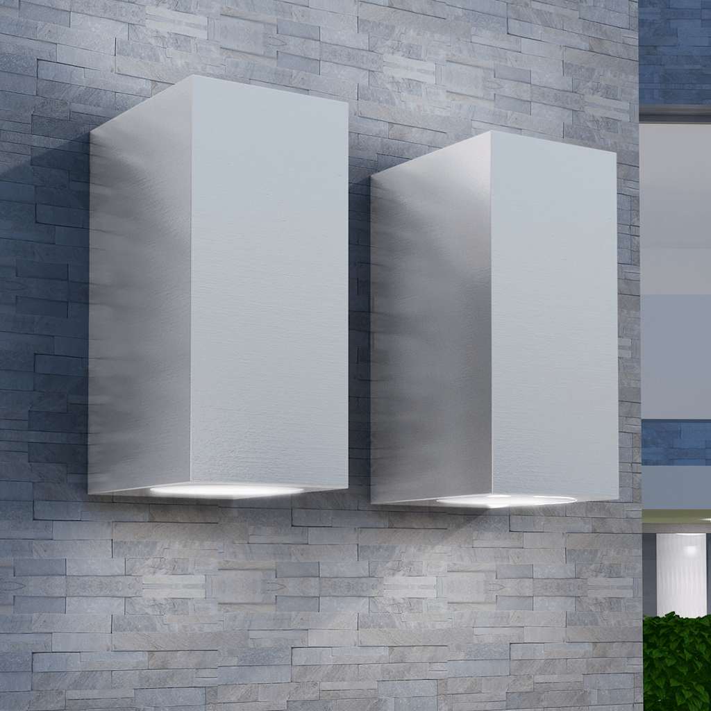 Led-Wandlamp Tuin Op-/Neerwaarts 2 St