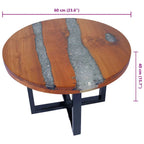 Salontafel Massief Teakhout Hars 60 Cm