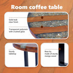 Salontafel Massief Teakhout Hars 60 Cm
