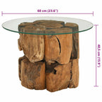Salontafel 60 Cm Massief Teak Drijfhout