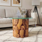 Salontafel 60 Cm Massief Teak Drijfhout