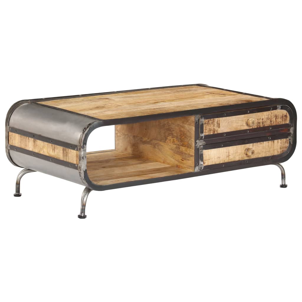 Salontafel 100X50X35 Cm Massief Mangohout