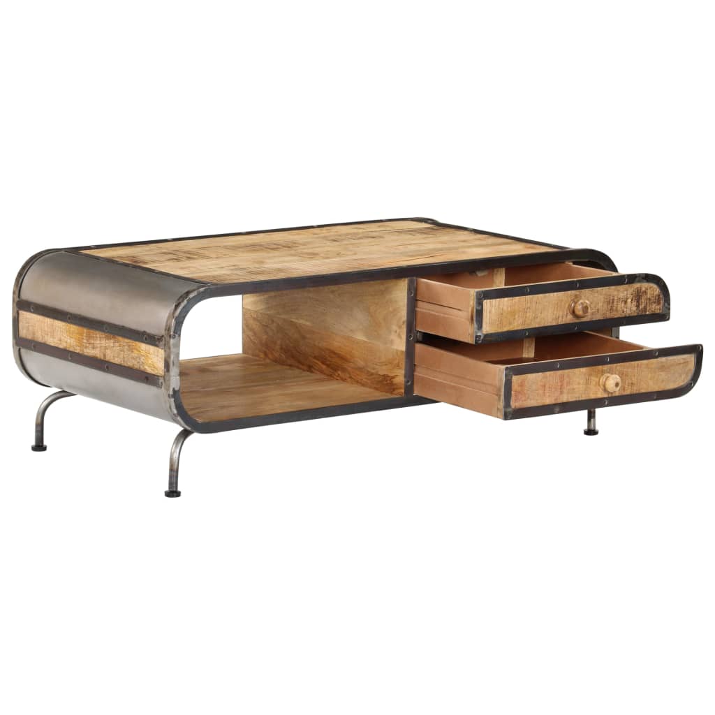 Salontafel 100X50X35 Cm Massief Mangohout