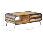 Salontafel 100X50X35 Cm Massief Mangohout