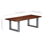 Salontafel Met Natuurlijke Randen 115X60X40 Cm Acaciahout
