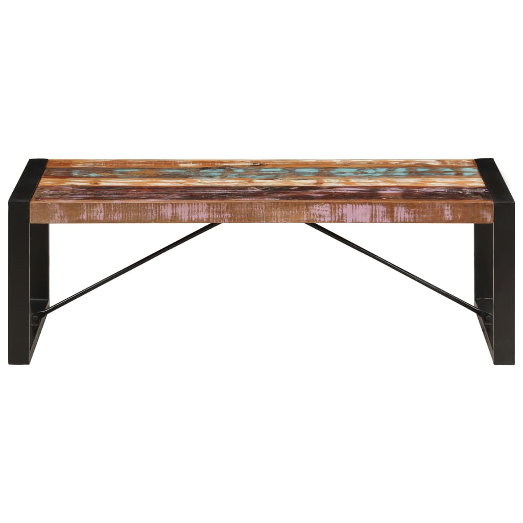 Salontafel 120X60X40 Cm Massief Gerecycled Hout Zwart