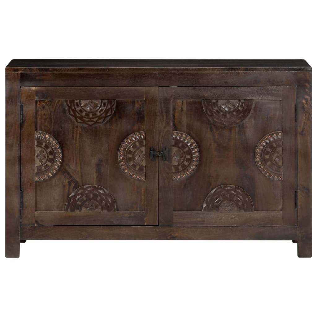 Dressoir Met Gesneden Ontwerp 110X35X70 Cm Massief Mangohout