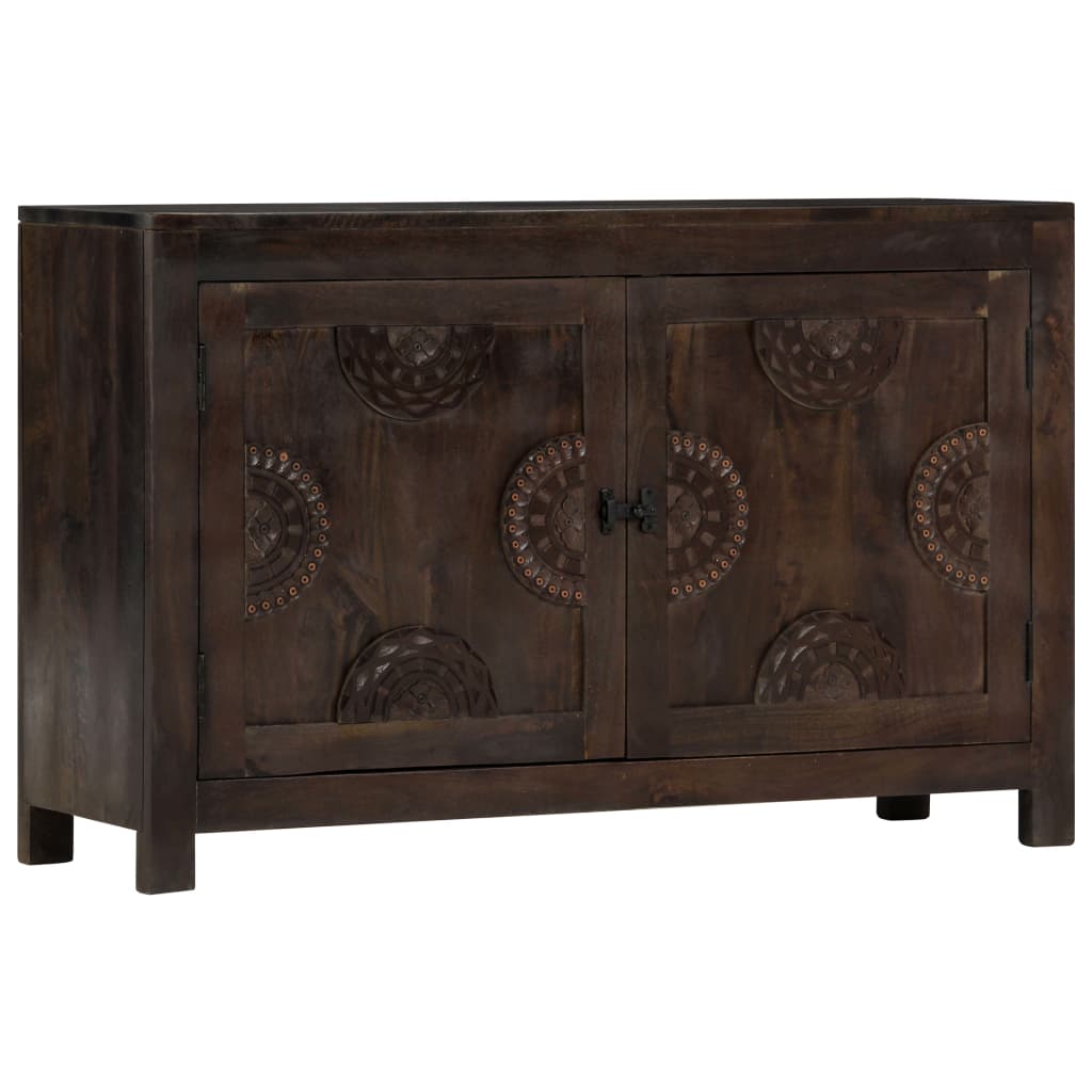 Dressoir Met Gesneden Ontwerp 110X35X70 Cm Massief Mangohout