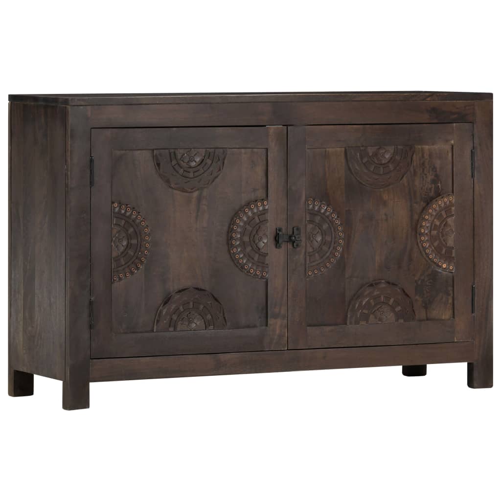 Dressoir Met Gesneden Ontwerp 110X35X70 Cm Massief Mangohout
