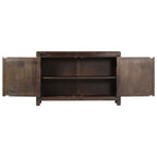 Dressoir Met Gesneden Ontwerp 110X35X70 Cm Massief Mangohout