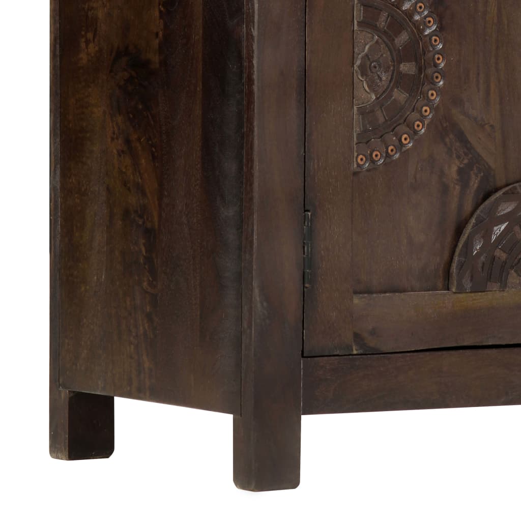 Dressoir Met Gesneden Ontwerp 110X35X70 Cm Massief Mangohout