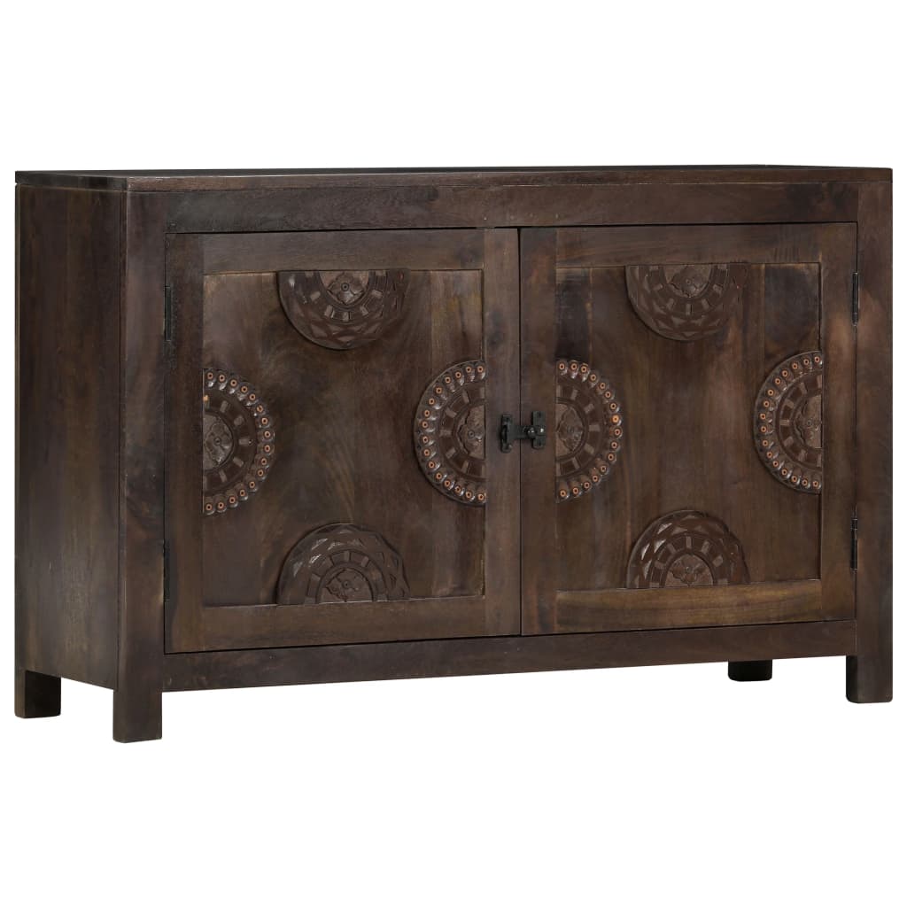 Dressoir Met Gesneden Ontwerp 110X35X70 Cm Massief Mangohout