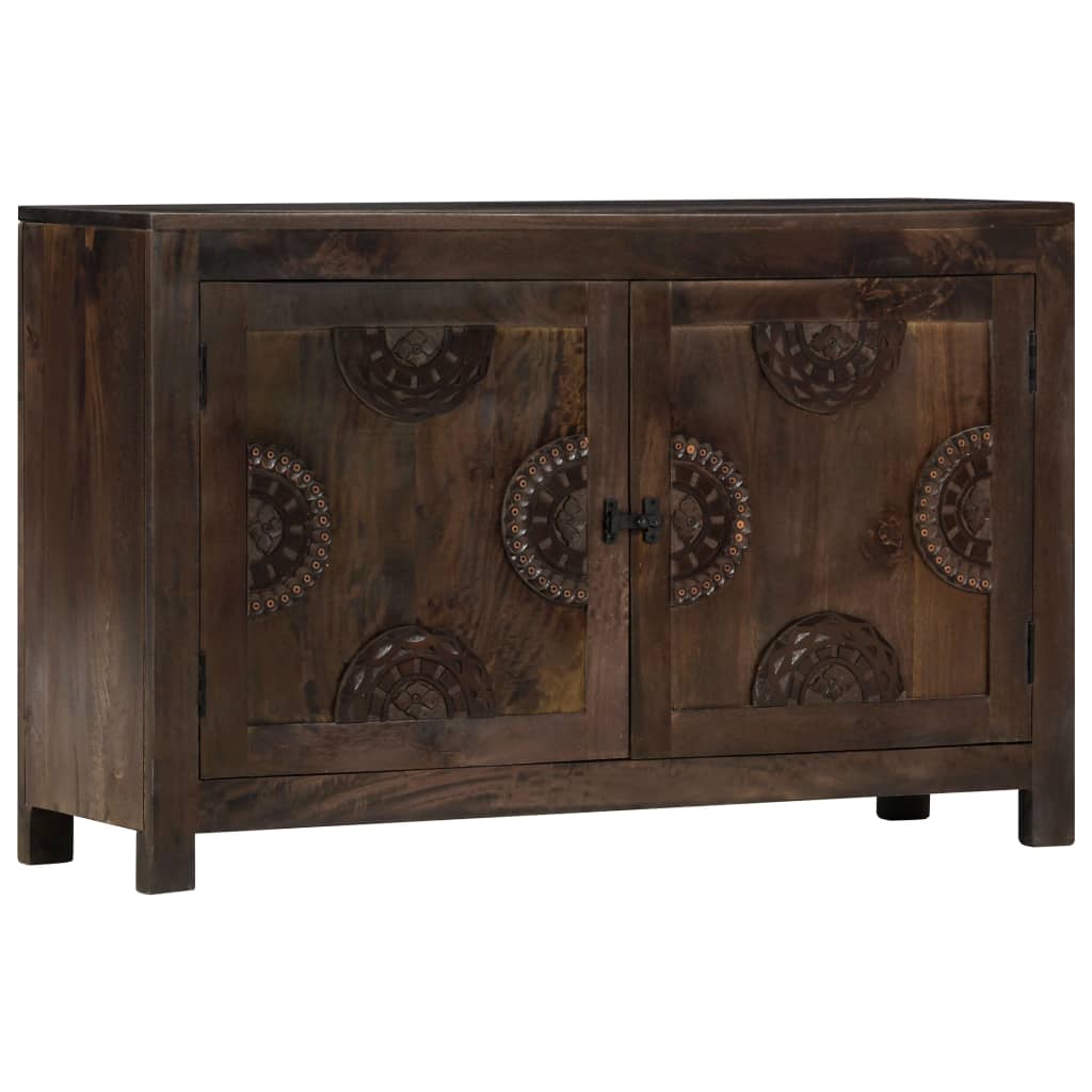 Dressoir Met Gesneden Ontwerp 110X35X70 Cm Massief Mangohout