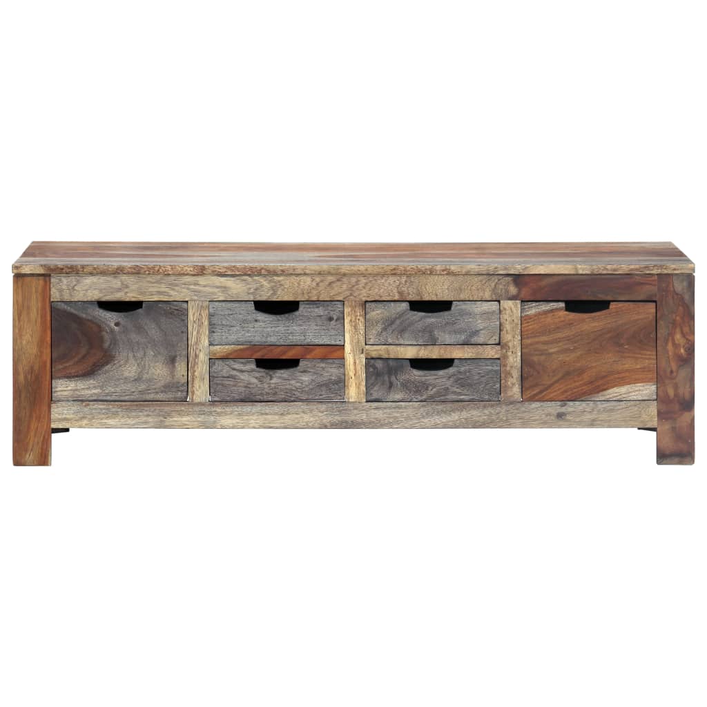 Salontafel 100X50X30 Cm Massief Acaciahout Grijs