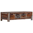 Salontafel 100X50X30 Cm Massief Acaciahout Grijs