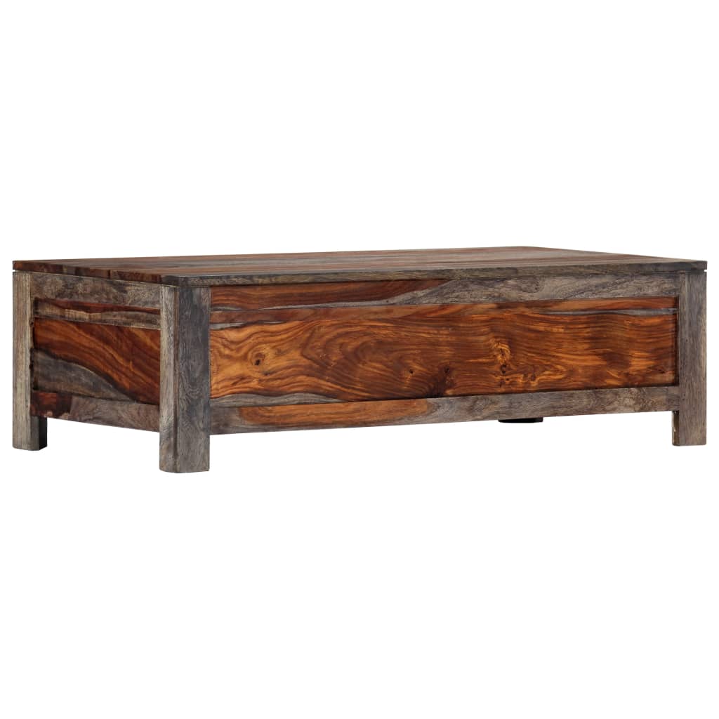 Salontafel 100X50X30 Cm Massief Acaciahout Grijs