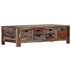 Salontafel 100X50X30 Cm Massief Acaciahout Grijs