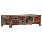 Salontafel 100X50X30 Cm Massief Acaciahout Grijs