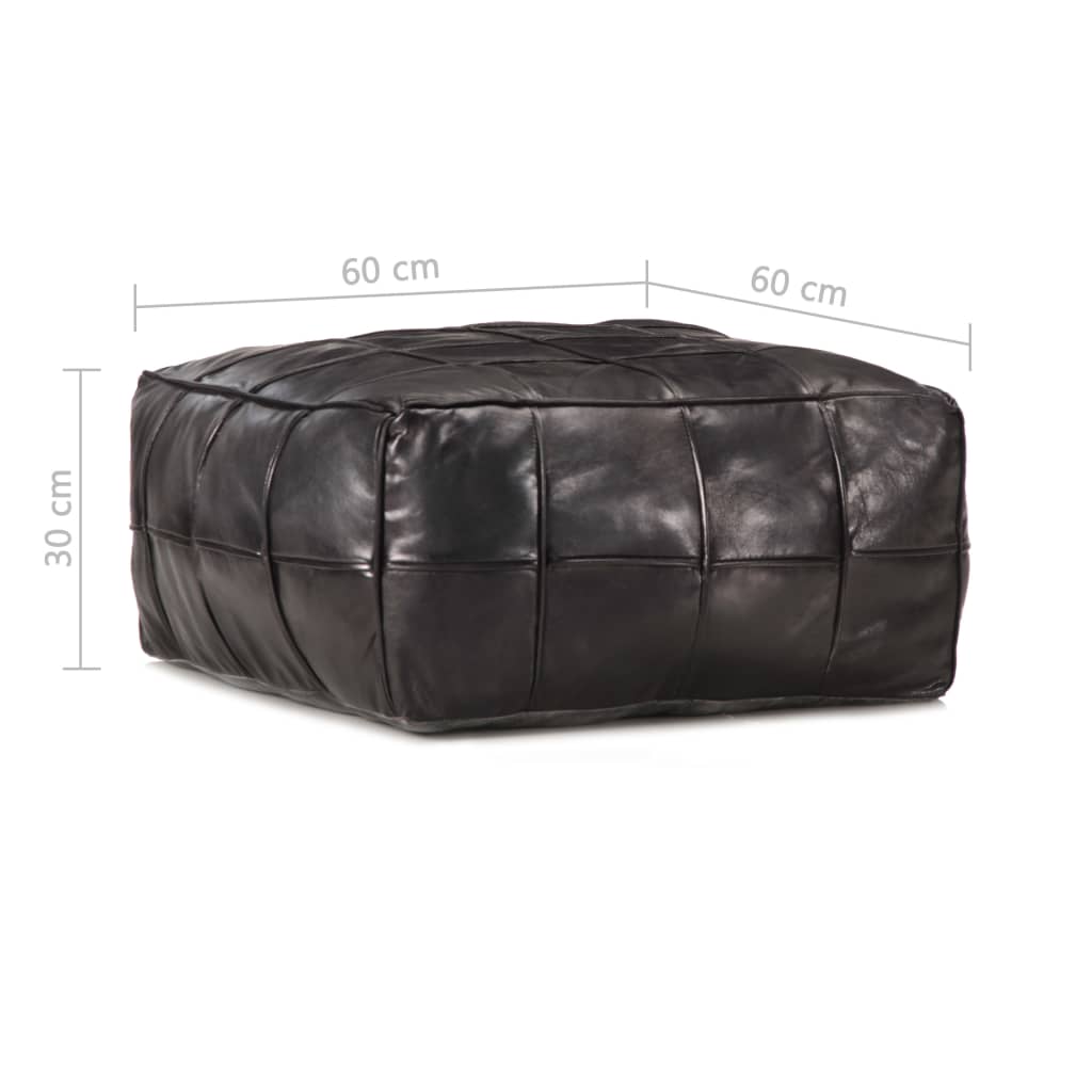 Poef 60X60X30 Cm Echt Geitenleer