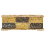 Salontafel 100X50X35 Cm Massief Mangohout Multikleur