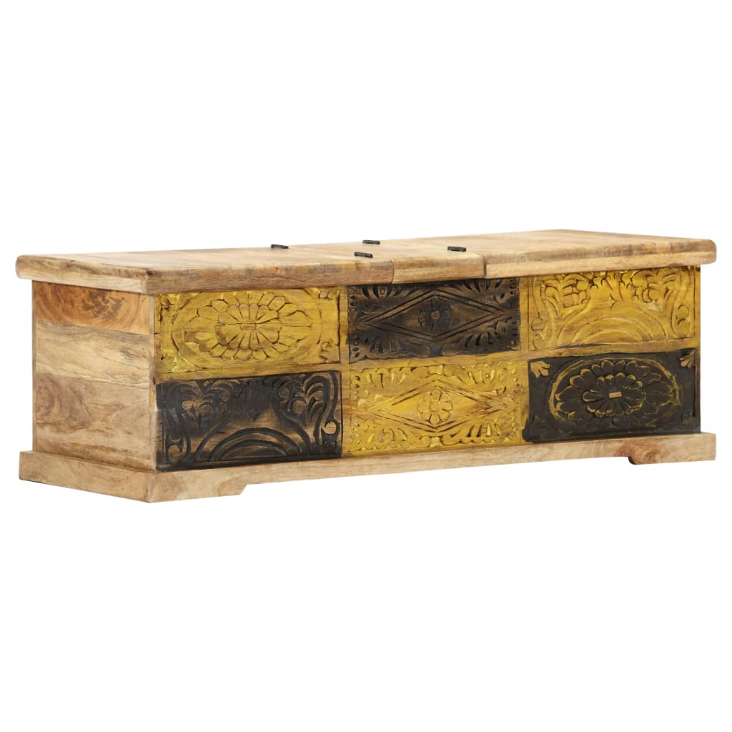 Salontafel 100X50X35 Cm Massief Mangohout Multikleur