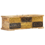 Salontafel 100X50X35 Cm Massief Mangohout Multikleur