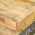 Salontafel 100X50X35 Cm Massief Mangohout Multikleur