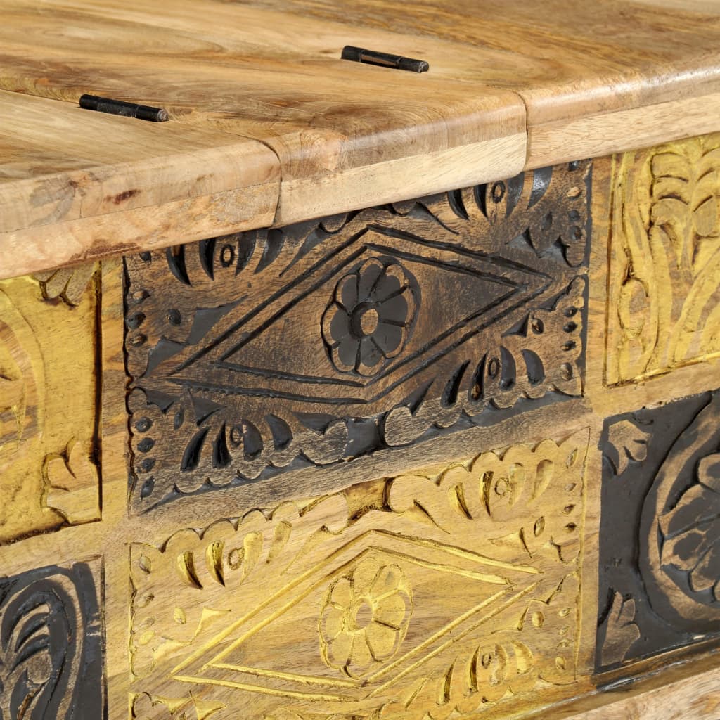 Salontafel 100X50X35 Cm Massief Mangohout Multikleur