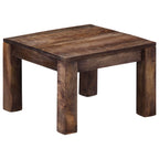 Salontafel 50X50X35 Cm Massief Mangohout Bruin