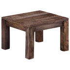 Salontafel 50X50X35 Cm Massief Mangohout Bruin