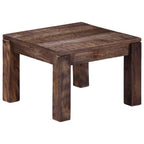 Salontafel 50X50X35 Cm Massief Mangohout Bruin