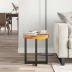 Salontafel 40X45 Cm Massief Teakhout En Polyresin