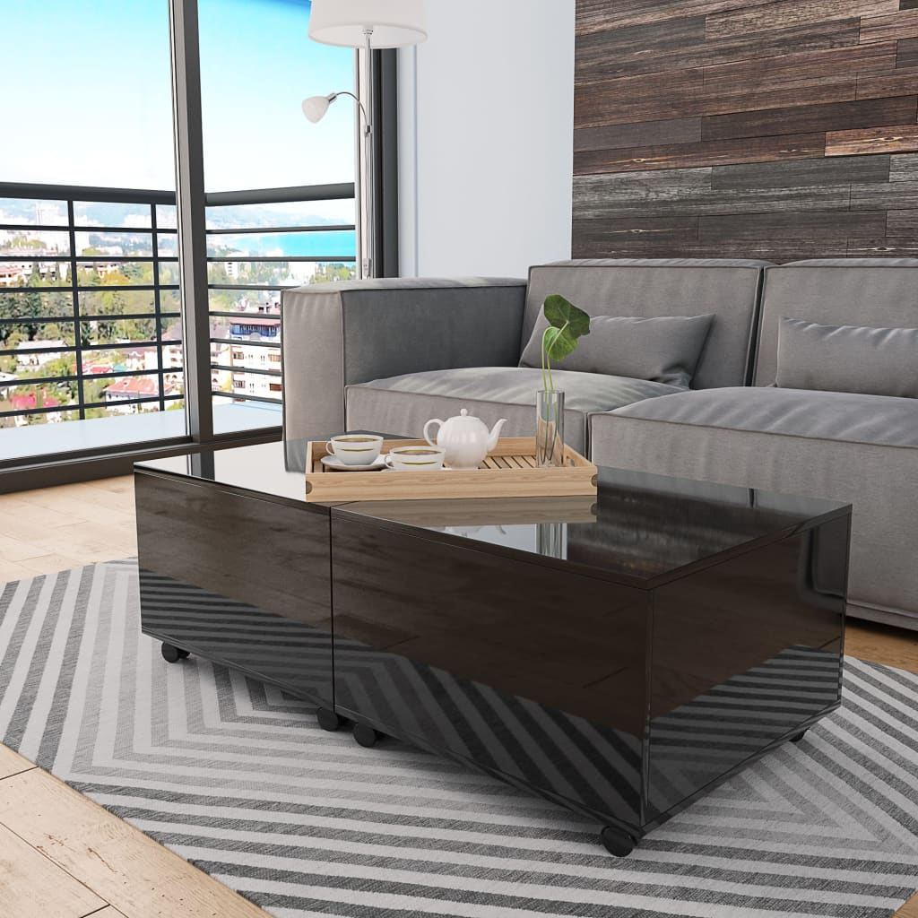 Salontafel Bewerkt Hout Hoogglans