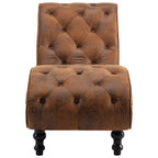 Chaise Longue Kunstsuède Bruin