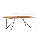 Eettafel 180X90X76 Cm