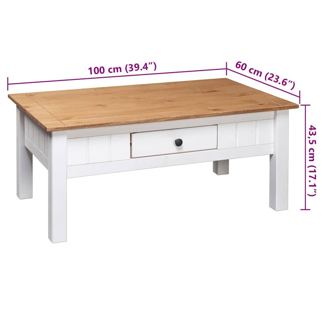 Salontafel Panama Range 100X60X45 Cm Massief Grenenhout
