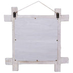 Spiegel Houtblokken 70X70 Cm Massief Gerecycled Hout