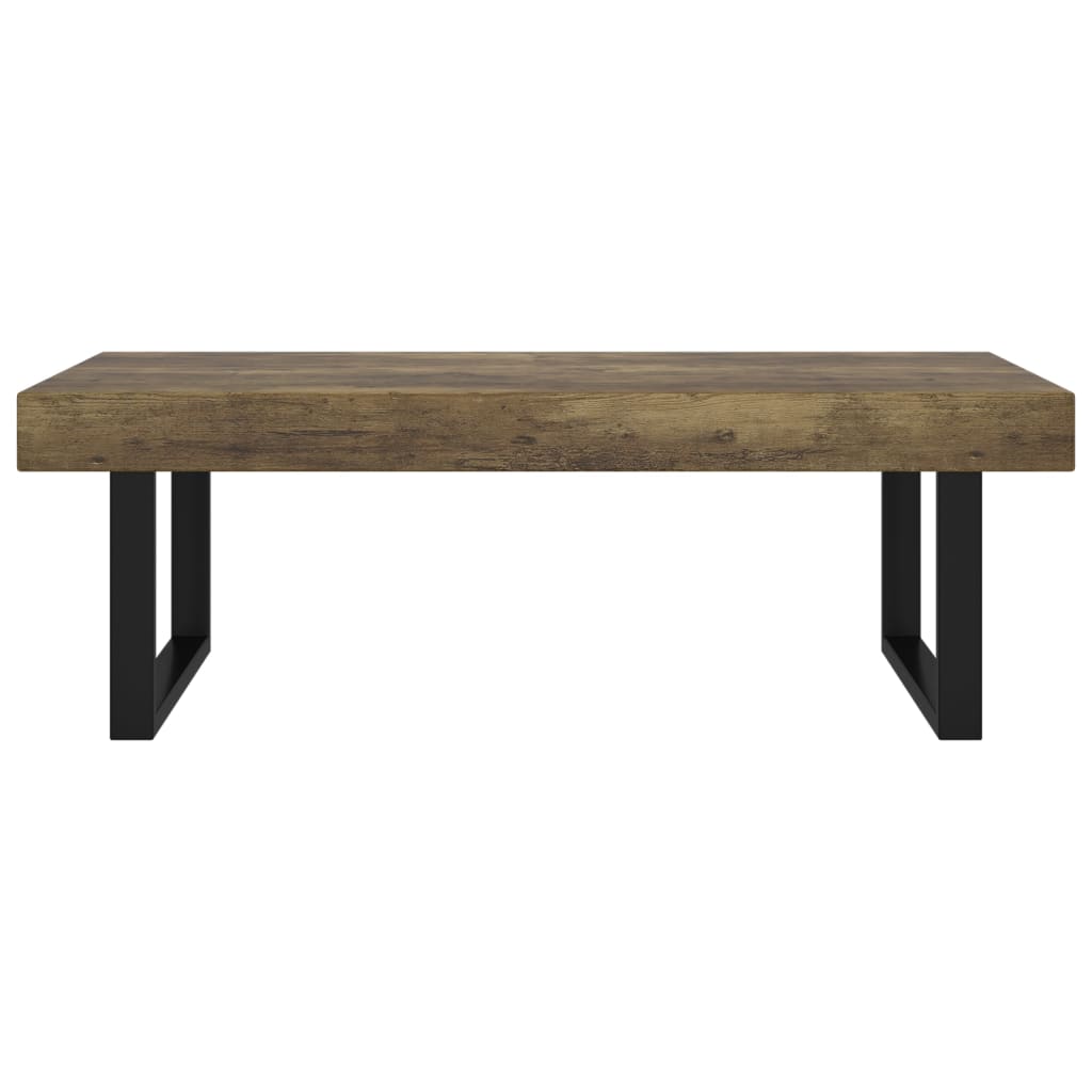 Salontafel 120X60X40 Cm Mdf En Ijzer En Zwart