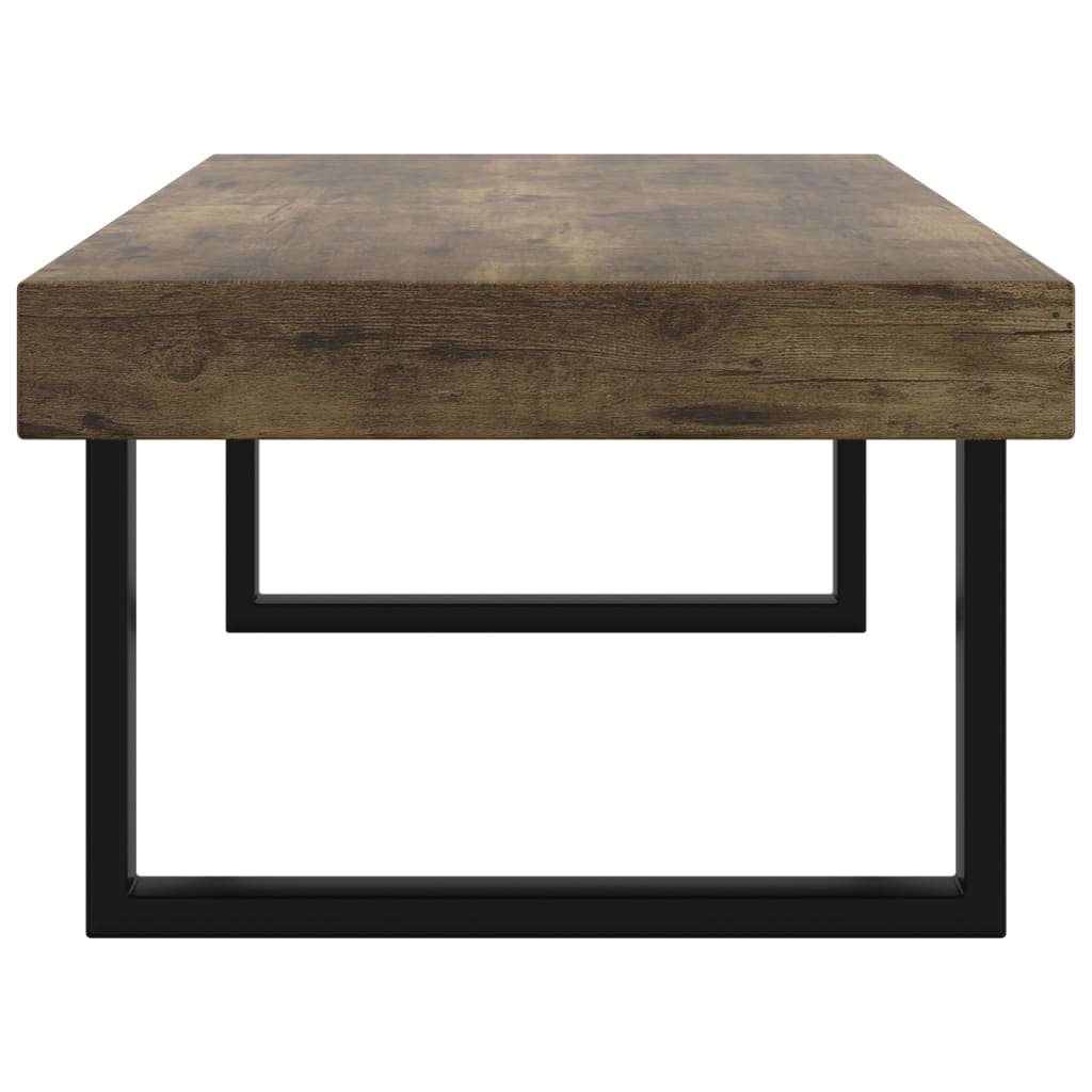 Salontafel 120X60X40 Cm Mdf En Ijzer En Zwart