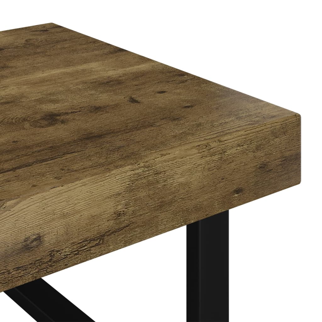 Salontafel 120X60X40 Cm Mdf En Ijzer En Zwart