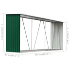 Haardhoutschuur 330X84X152 Cm Gegalvaniseerd Staal