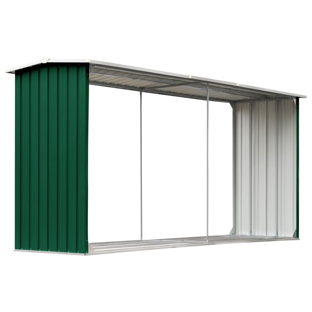 Haardhoutschuur 330X92X153 Cm Gegalvaniseerd Staal