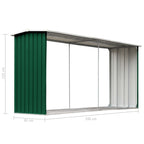 Haardhoutschuur 330X92X153 Cm Gegalvaniseerd Staal